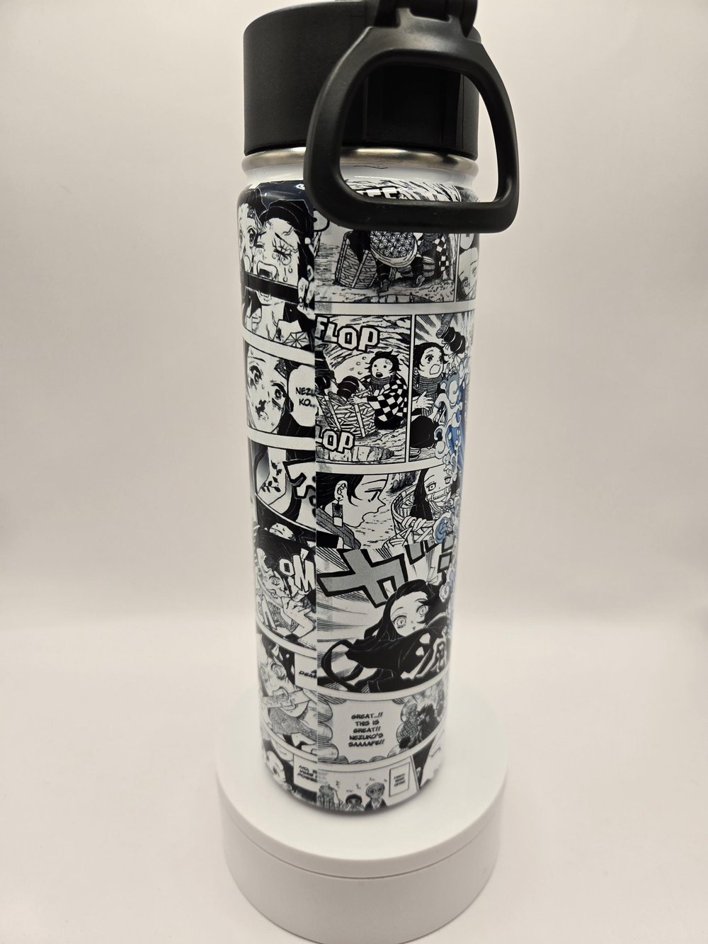 Image of Water Breathing Swordsman & Demon Sister Manga Water Bottle | 22oz Stainless Steel