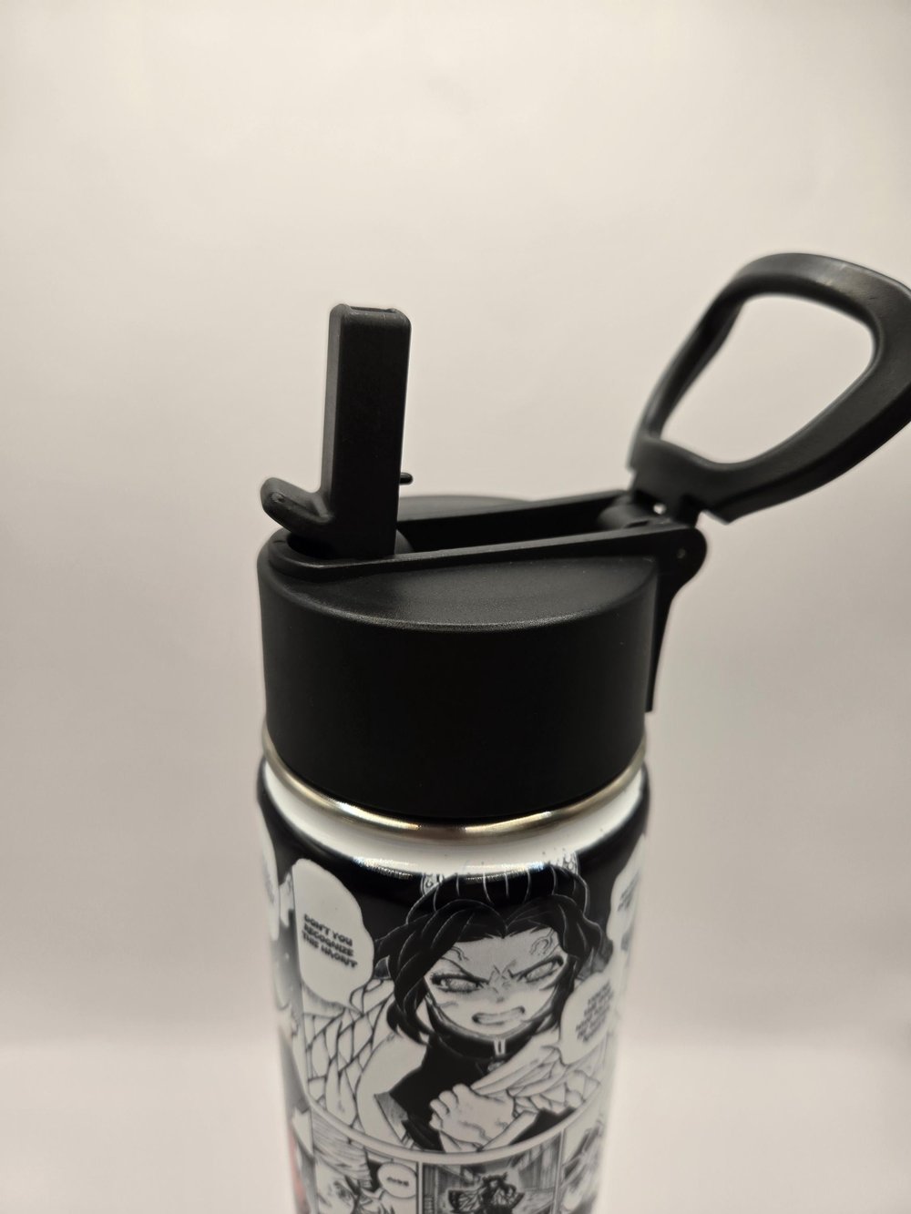 Image of Dark Manga Villain-Inspired Stainless Steel Water Bottle – Cold, Calculated, and Always in Control