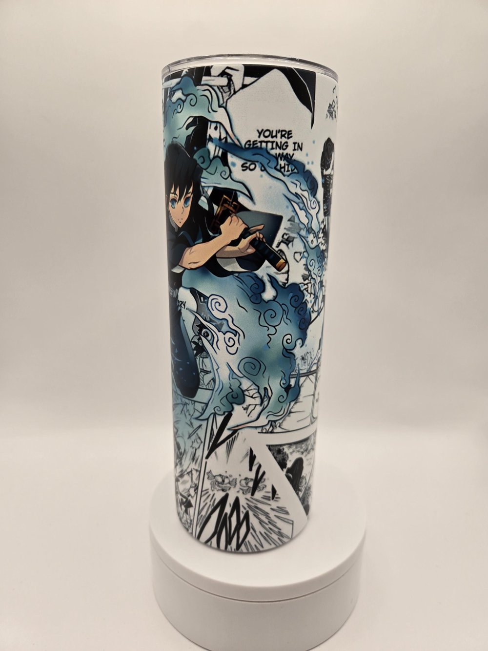Image of Glow-in-the-Dark Anime-Inspired Water Breathing Manga Tumbler – 20oz Stainless Steel