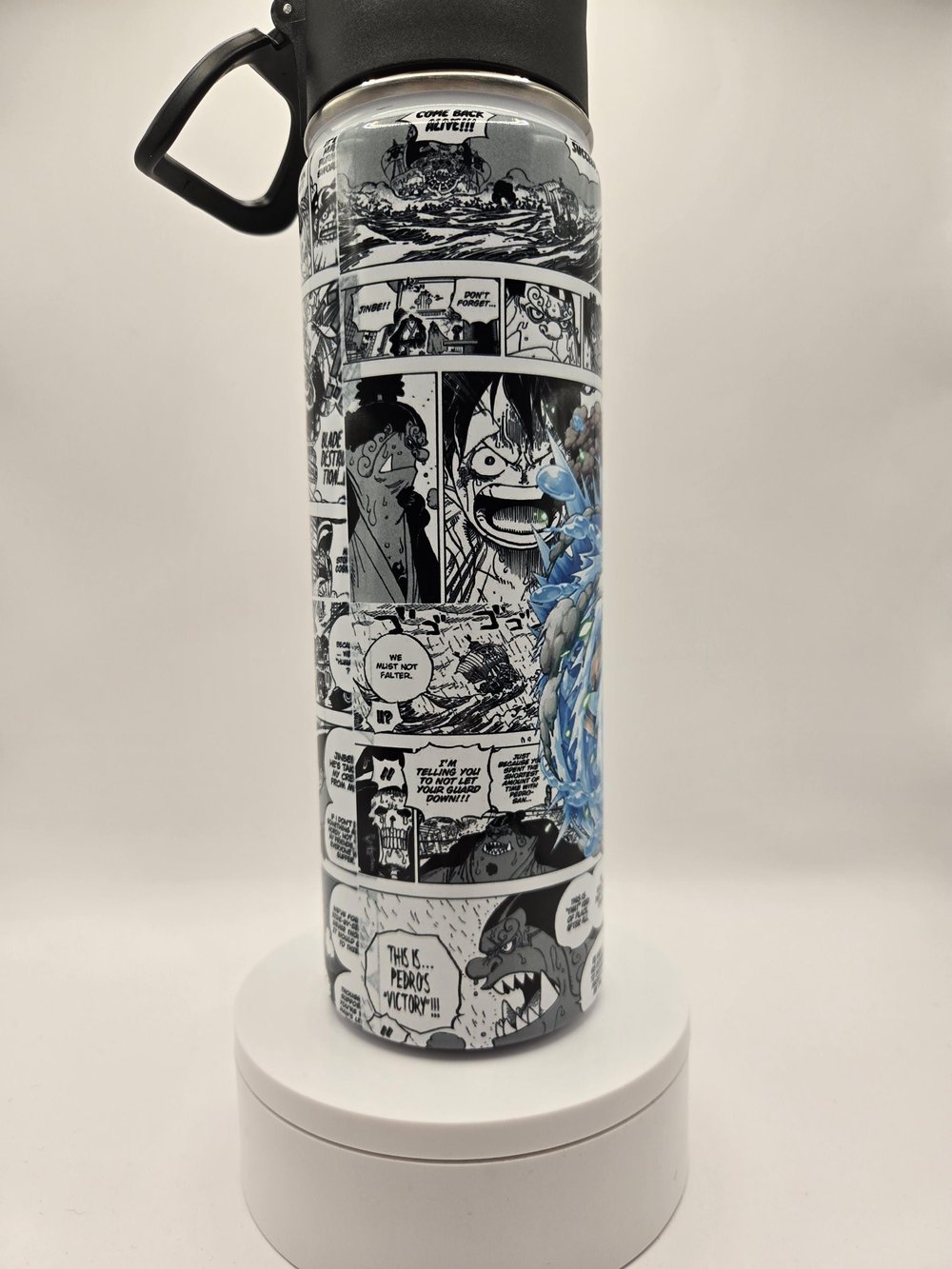 Image of Ocean Fury Resolve | Anime-Inspired Manga Panel Water Bottle