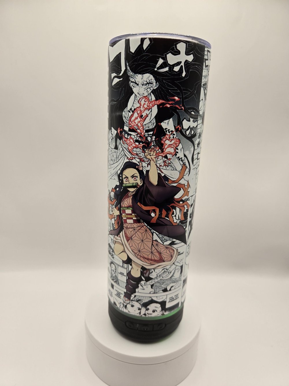 Image of 22oz “Tiny Sister Goes Beast Mode” Anime-Style Bluetooth Speaker Tumbler – Manga Chaos Edition