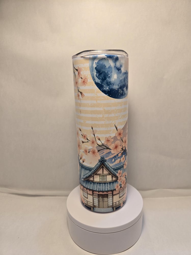 Image of Sakura & Mount Fuji 20oz Tumbler – Sip Like a Zen Master