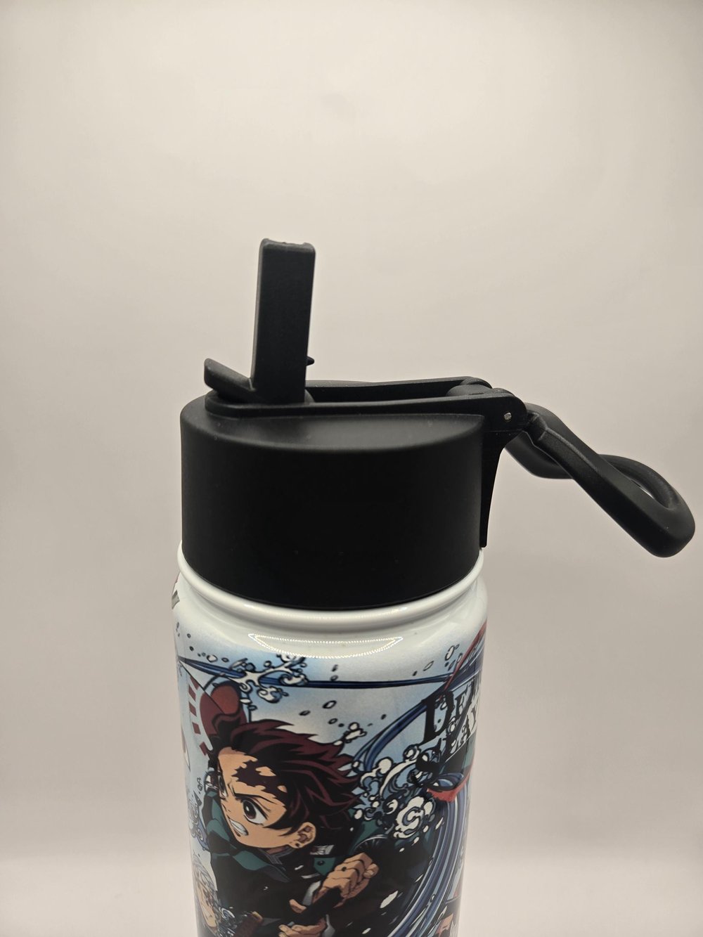 Image of Water Breathing Hero Anime Metal Water Bottle – 22oz | Flip-Top Straw Lid + Carry Handle