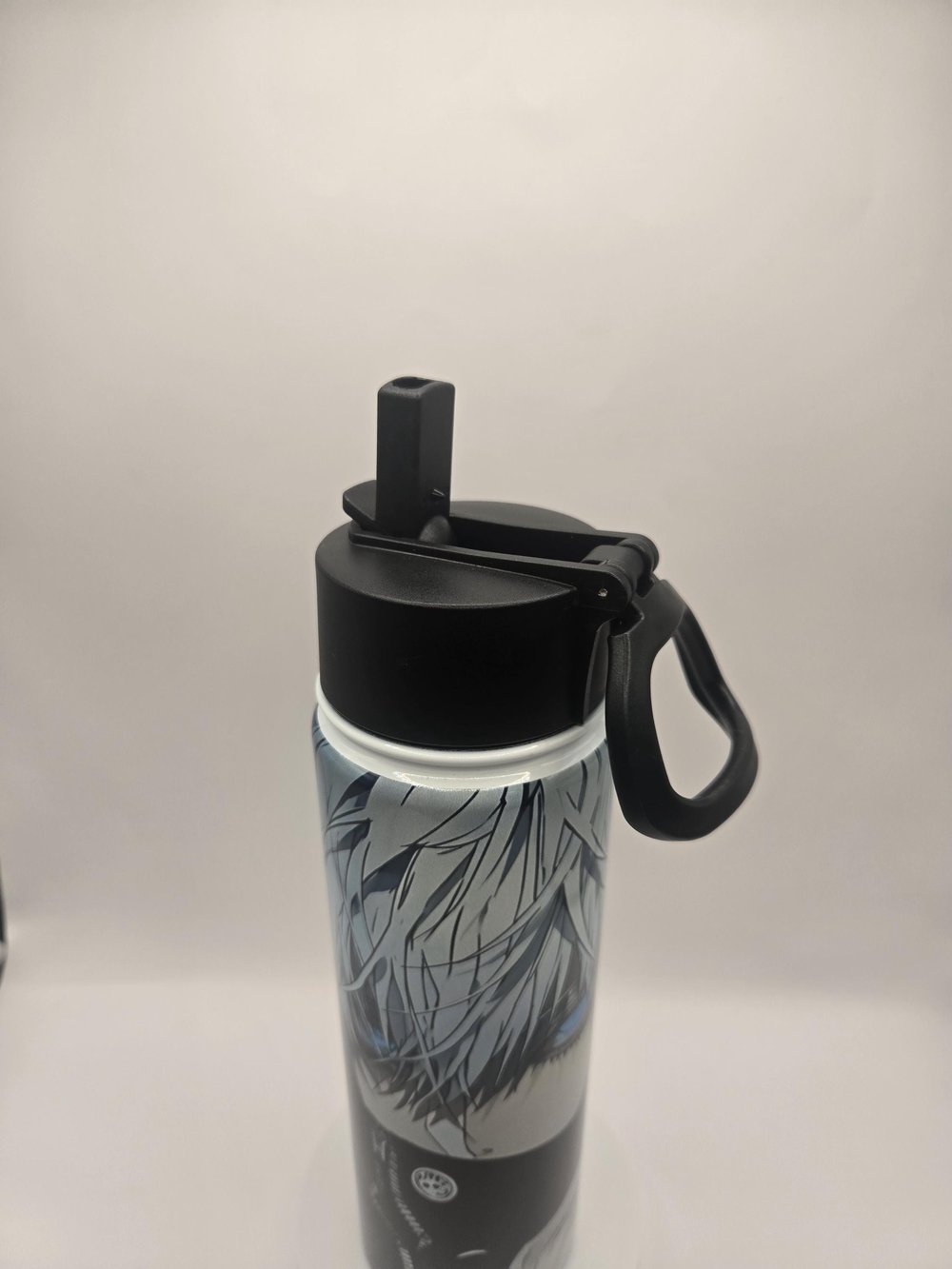 Image of Dark Ice Anime Ninja 22oz Stainless Steel Water Bottle – Cold-Blooded Hydration Mode Activated