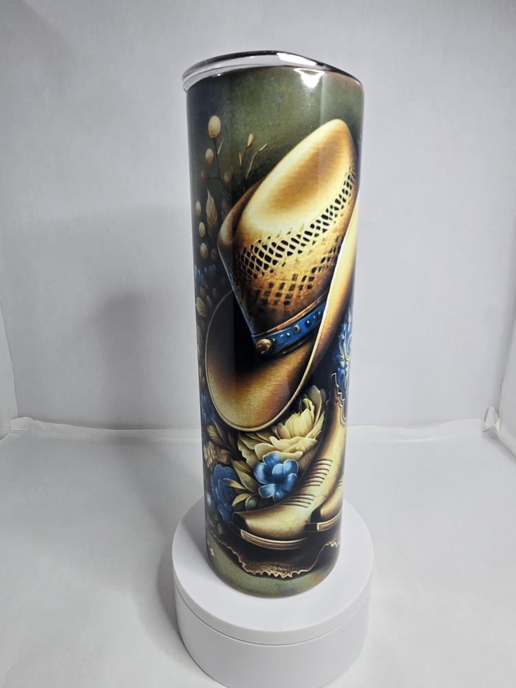 Image of Yeehaw Hydration! 30oz Cowboy Hat & Boots Tumbler