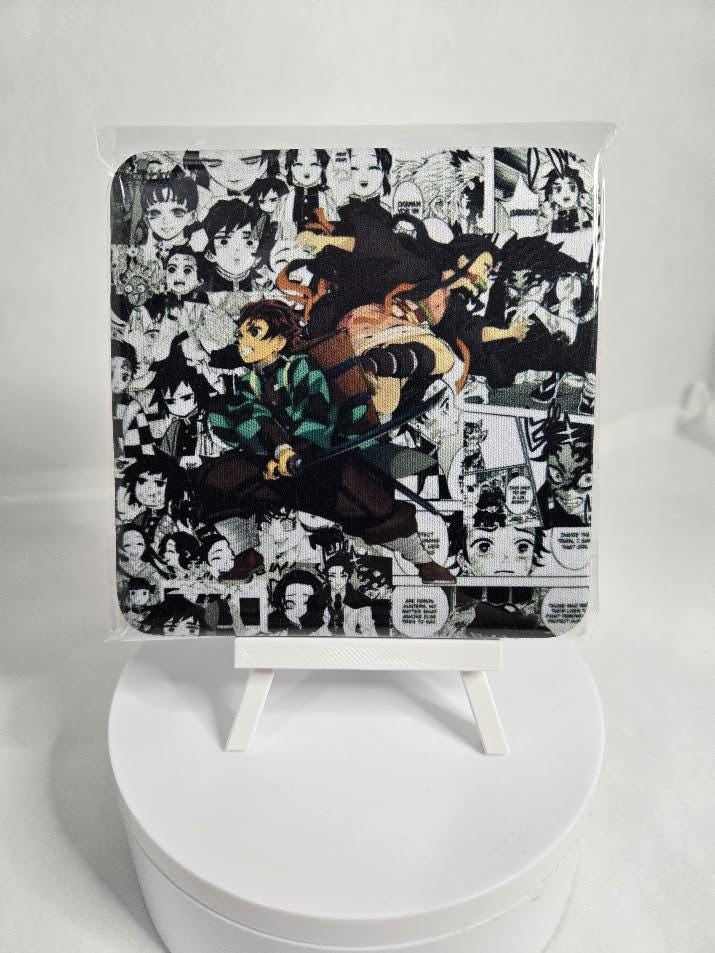 Image of Sibling Duo–Inspired Sublimated Coaster – Heartwarming Anime Decor-f3d50429