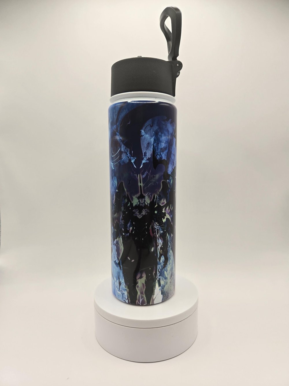 Image of Armored Knight Water Bottle – 22oz Anime Tumbler – Unleash the Power!