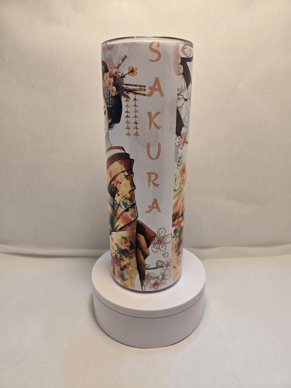 Image of Sakura Geisha 20oz Tumbler – Elegant Japanese-Inspired Insulated Drinkware