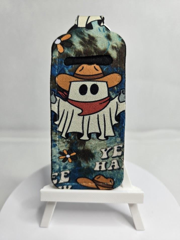 Image of Yeehaw! Ghost with a Cowboy Hat Chapstick Holder – Spooky & Western Fun!
