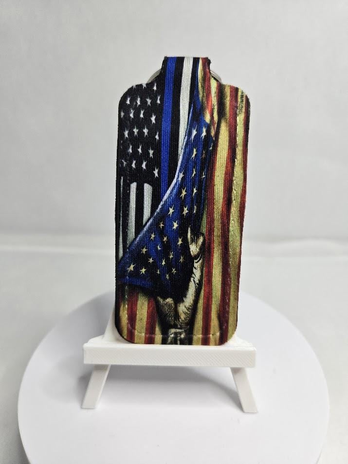Image of Thin Blue Line American Flag Chapstick Holder – Honor, Pride & Everyday Convenience!