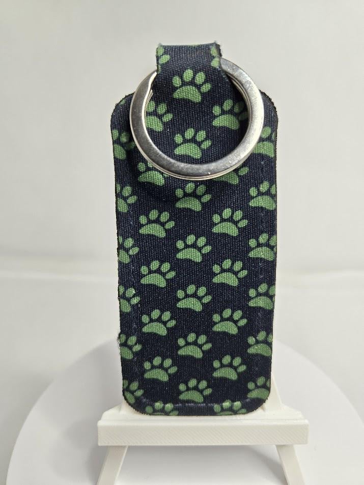 Image of Paw Print Chapstick Holder – Dog Lover Gift, Lip Balm Keychain, Pet-Themed Accessory