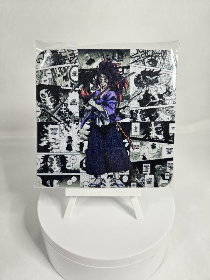 Image of Moonblade Warrior–Inspired Sublimated Coaster – Striking Anime-Style Gift