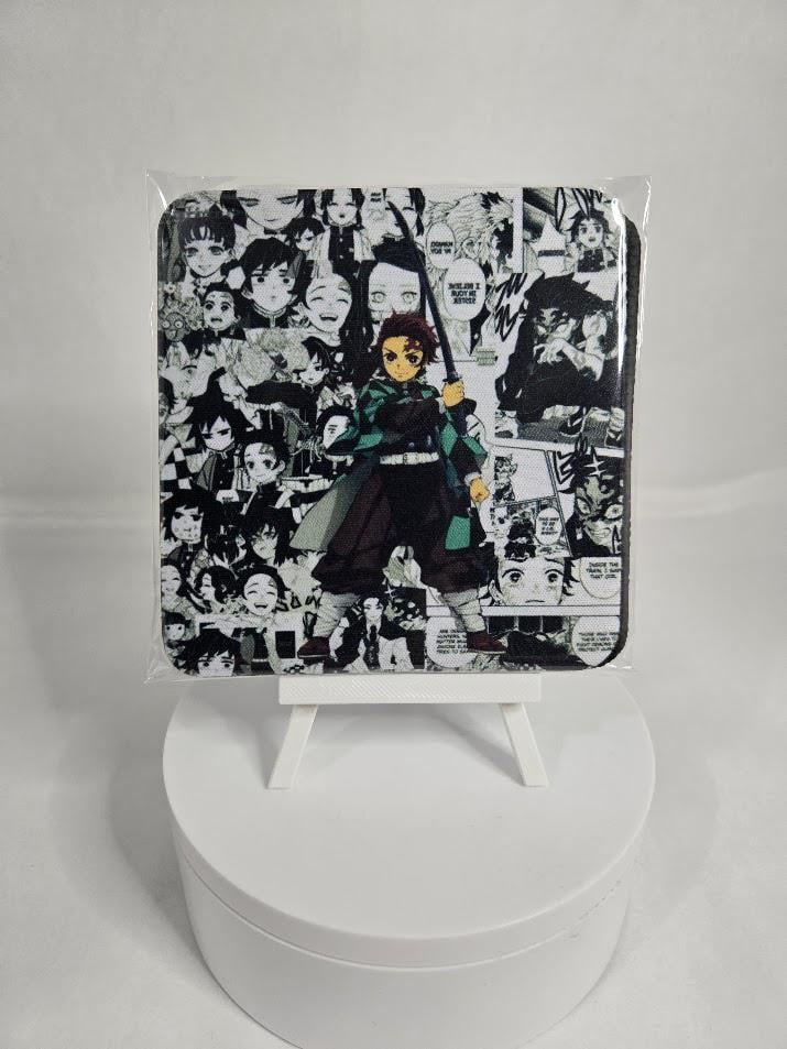 Image of Determined Hero–Inspired Standing Pose Sublimated Coaster – Anime Fan Must-Have!