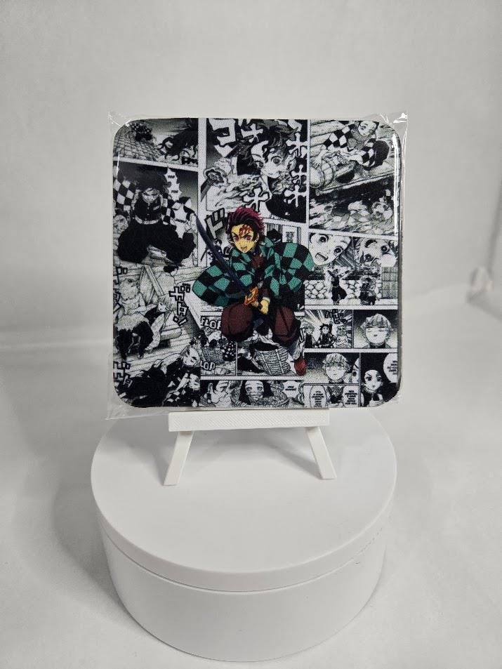 Image of Heroic Swordsman–Inspired Sublimated Coaster – Anime Fan Essential!