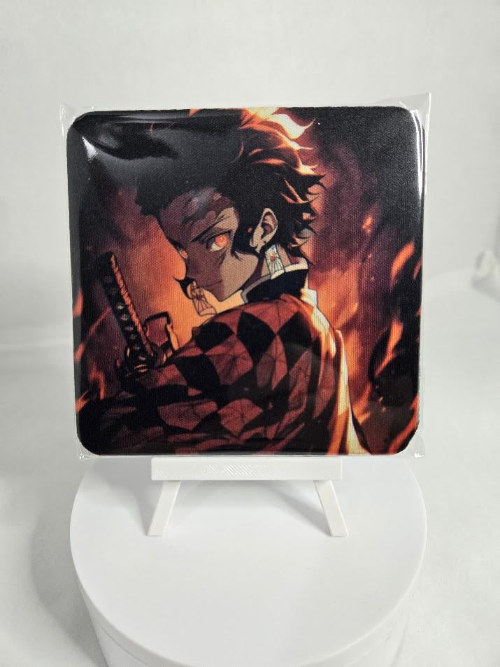 Image of Determined Hero–Inspired Close-Up Sublimated Coaster – Anime Fan Must-Have!