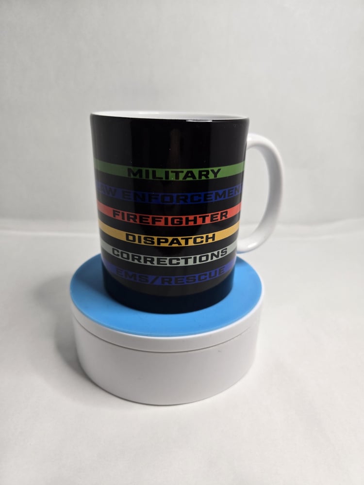 Image of 11 oz "First Responders" US Flag Mug - For the Heroes Who Don’t Wait for Coffee Breaks