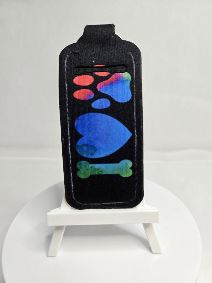 Image of Rainbow "I Love Dogs" Chapstick Holder – For Dog Lovers Who Stay Hydrated!