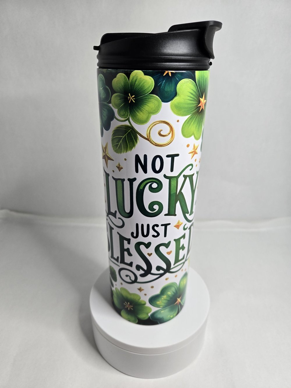 Image of Not Lucky, Just Blessed - 20oz St. Patrick’s Day Tumbler – Sip with Faith & Festivity!