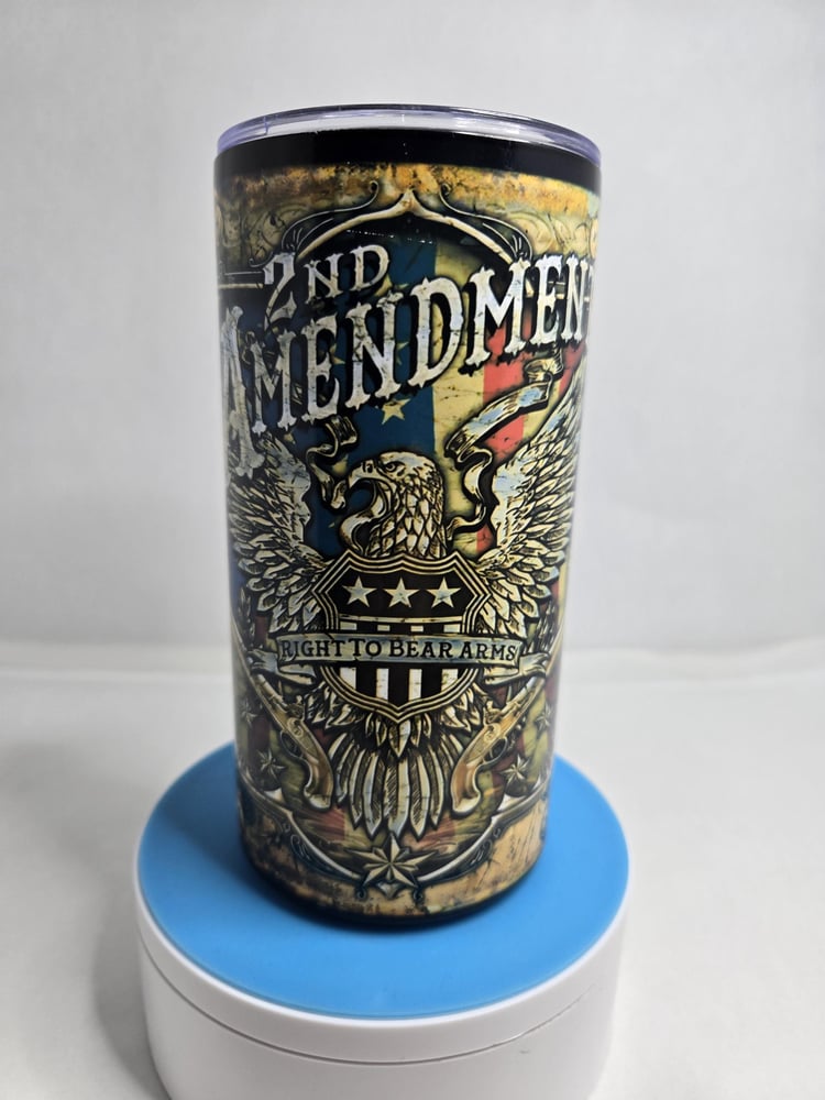 Image of 12 oz "2nd Amendment" USA-Themed Tumbler - Patriot's Perfect Companion