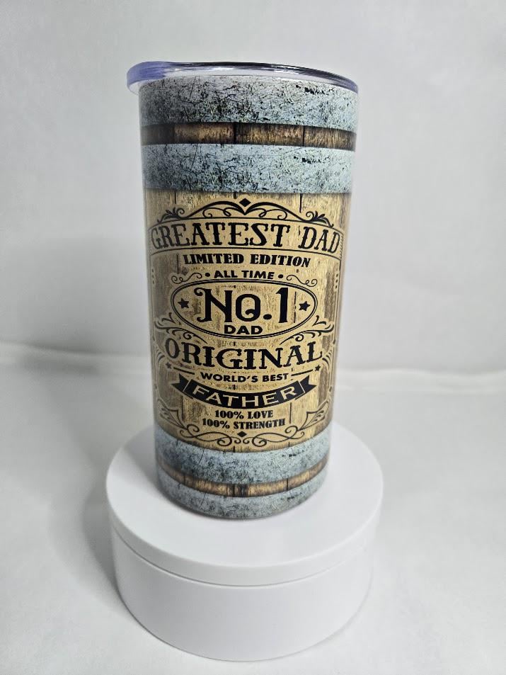 Image of No.1 Dad 12oz Tumbler – Because Dad Runs on Love... and Coffee (or Whiskey)