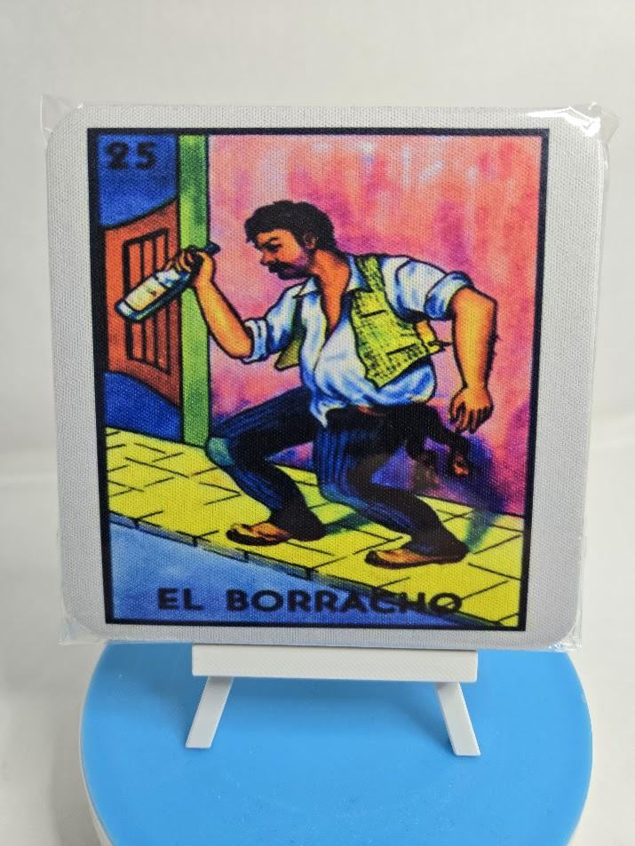Image of El Borracho Lotería Coasters: For When Your Drink Needs a Little Fiesta!