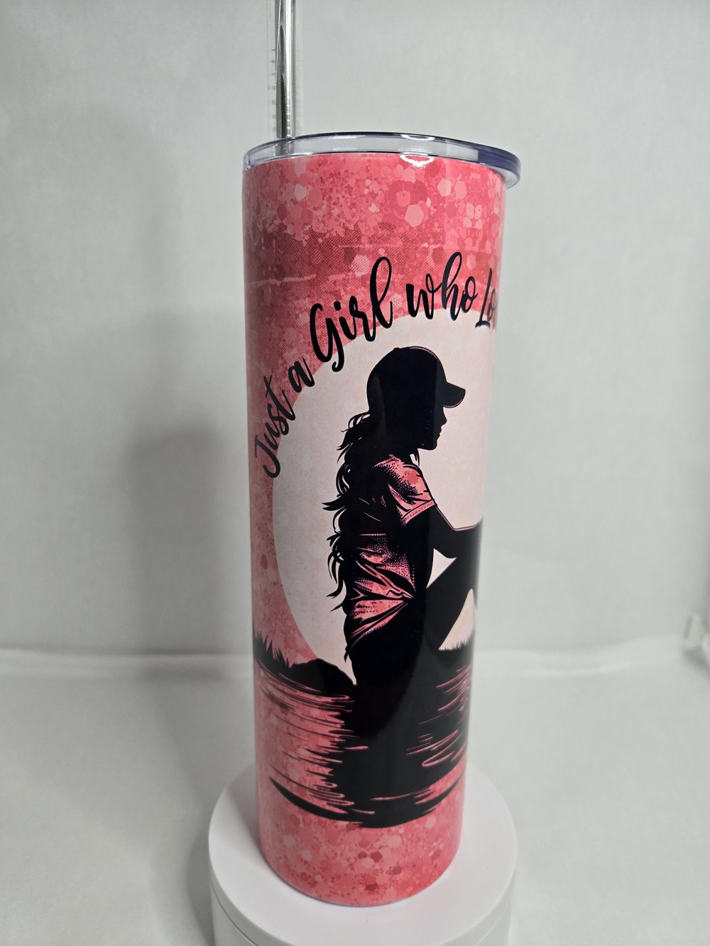 Image of Just a Girl Who Loves Fishing – 30oz Pink Tumbler