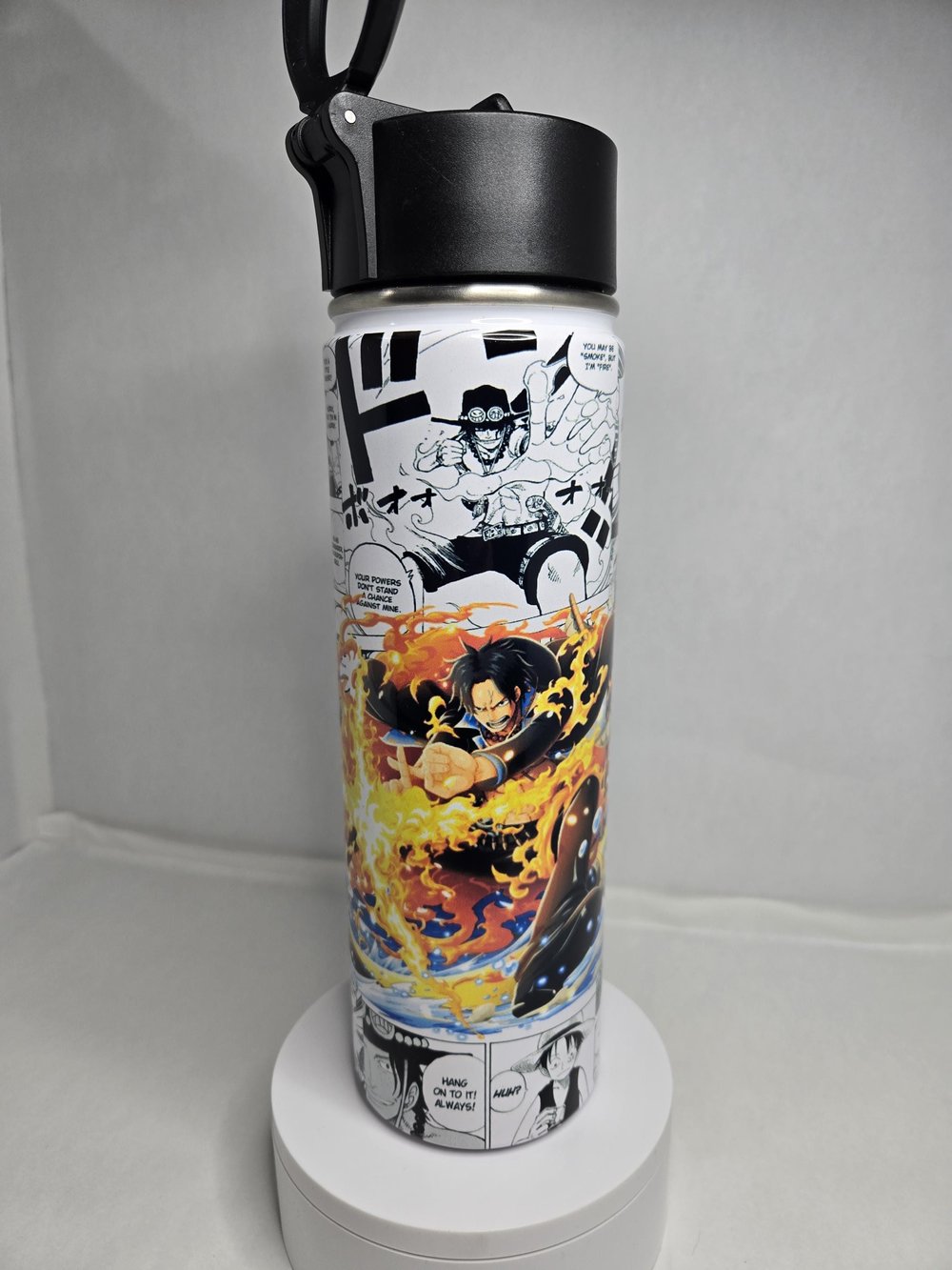 Image of Fire Fist Pirate 22oz Water Bottle Tumbler – Ignite Your Hydration!