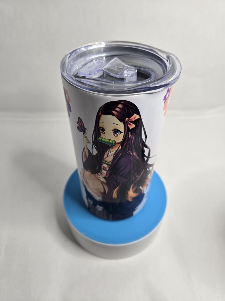 Image of Floral Demon Girl 12oz Tumbler – A Little Sweet, A Little Sass, All Style