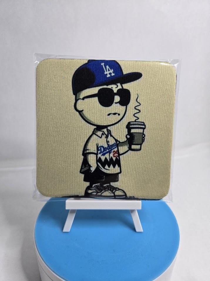 Image of 2-Pack Dodgers Charlie Brown Coasters – Good Grief, That’s Cool!