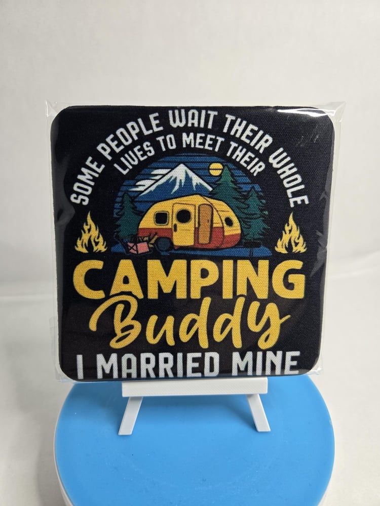 Image of 2-Pack "Camping Buddy" Coasters – For the Couple That Camps Together!