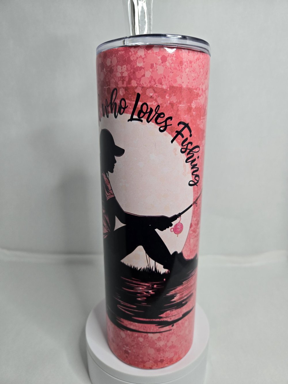 Image of Just a Girl Who Loves Fishing – 30oz Pink Tumbler