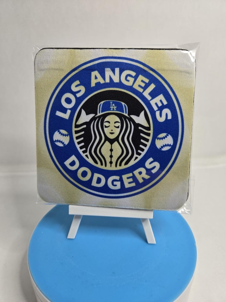 Image of 2-Pack LA Dodgers Coasters – Classic with a Subtle Pop of Yellow