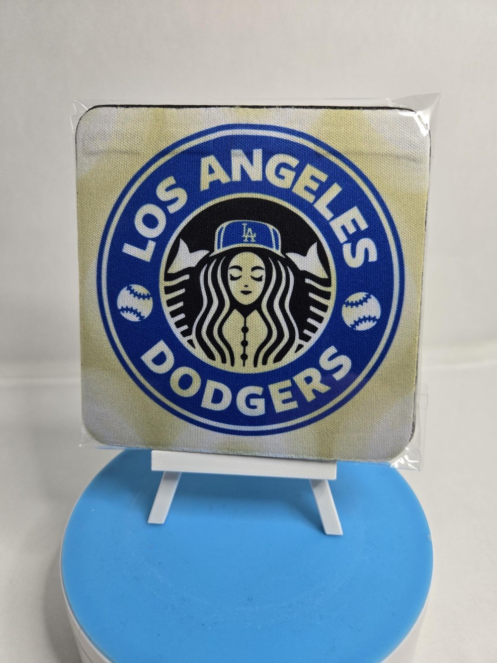 Image of 2-Pack LA Dodgers Coasters – Classic with a Subtle Pop of Yellow