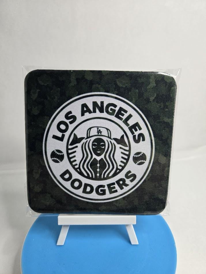 Image of 2-Pack LA Dodgers Camo Coasters – The Perfect Blend of Baseball & Boldness
