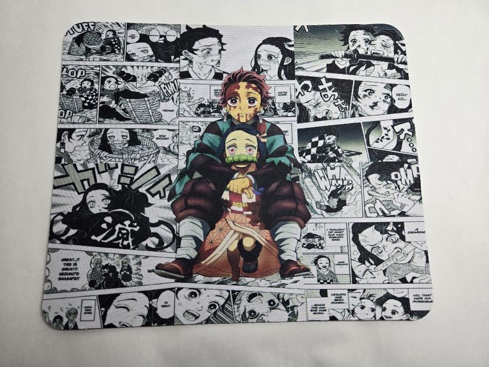 Image of Heroic Sibling Duo–Inspired Sublimated Mousepad – Anime-Level Desk Power
