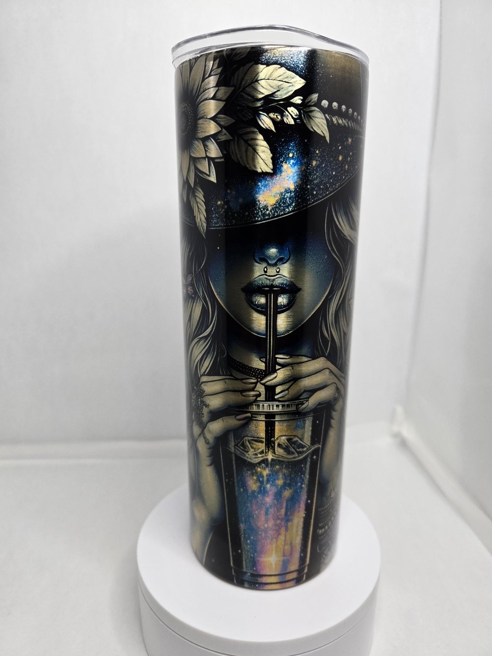 Image of Celestial Sips 30oz Metallic Tumbler – Cosmic Elegance Meets Everyday Hydration