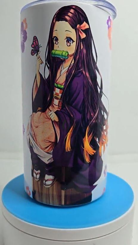 Image of Floral Demon Girl 12oz Tumbler – A Little Sweet, A Little Sass, All Style