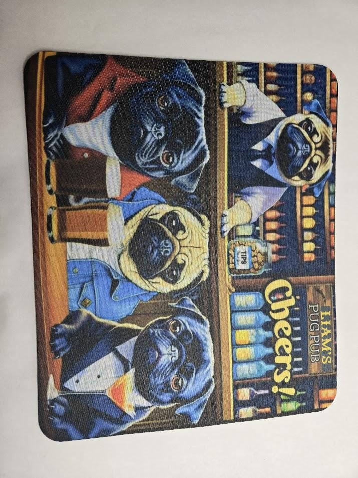 Image of Liam’s Pub Mousepad – Where Pugs and Pints Collide!
