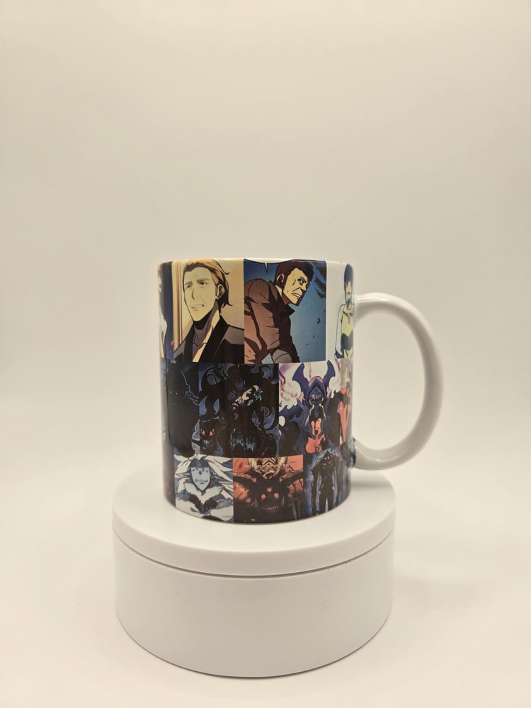 Image of Shadow Hunter Character Collage Coffee Mug – 11oz Anime Fan Mug
