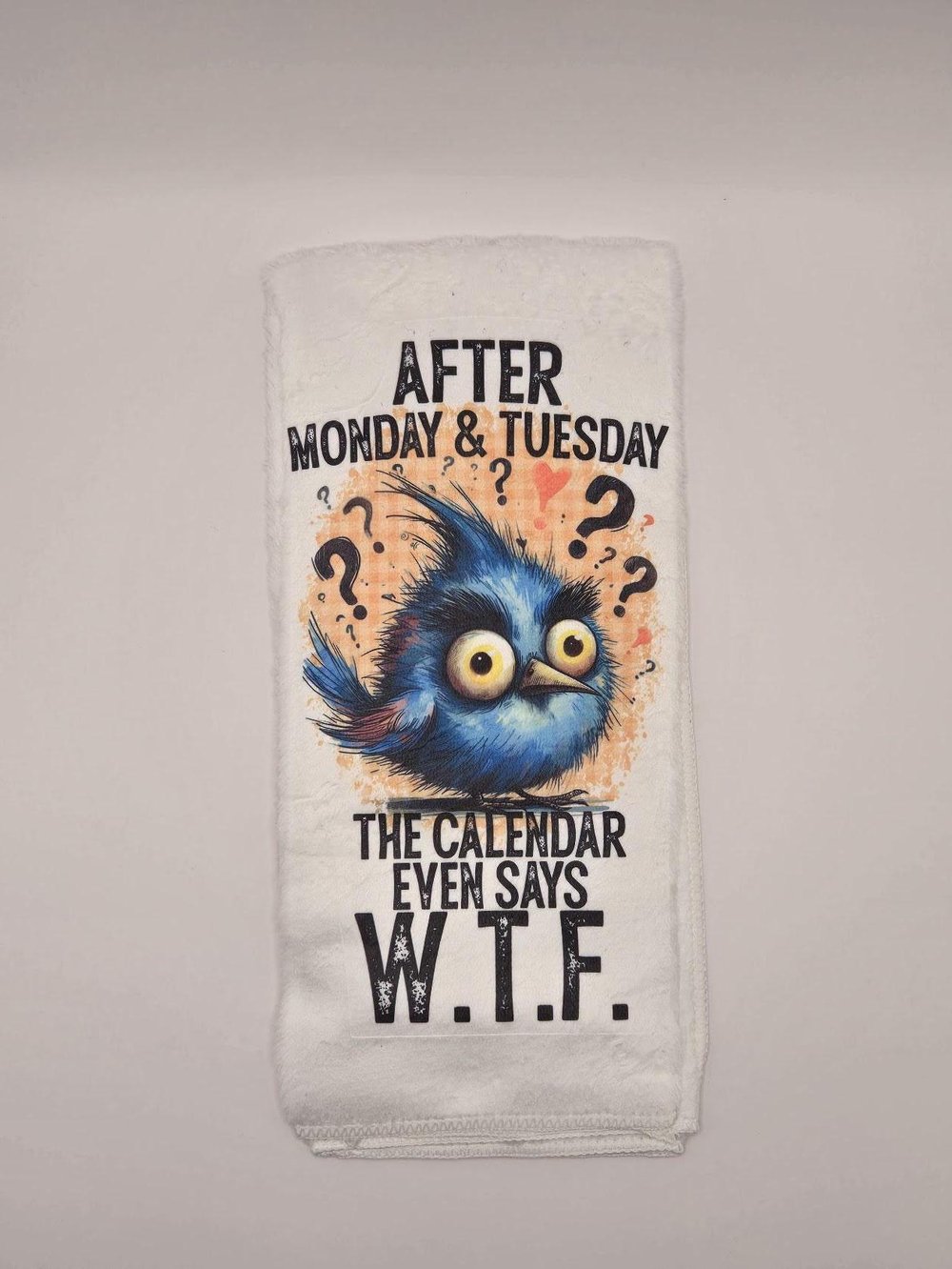 Image of Mid-Week Crisis Kitchen Towel - Funny Wednesday WTF Dish Towel