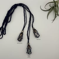 Image 1 of Macrame Necklace - Navy