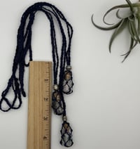 Image 2 of Macrame Necklace - Navy