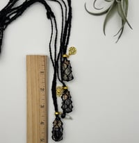 Image 2 of Macrame Bottle Necklace - Charmed Black