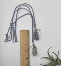 Image 2 of Macrame Bottle Necklace - Charmed Blue Grey