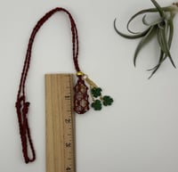 Image 2 of Macrame Bottle Necklace - Charmed Rust with Carnelian