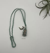 Image 1 of Macrame Bottle Necklace - Charmed Teal with Multi Tourmaline