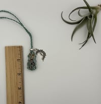 Image 2 of Macrame Bottle Necklace - Charmed Teal with Multi Tourmaline