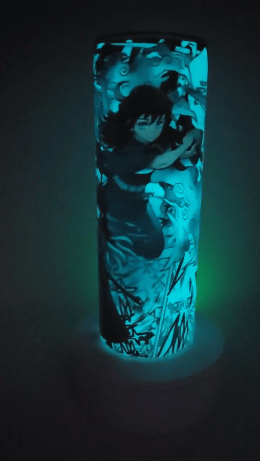 Image of Glow-in-the-Dark Anime-Inspired Water Breathing Manga Tumbler – 20oz Stainless Steel