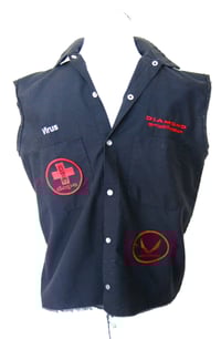 Image 2 of 2006 Virus Custom "Diamond Amps" Dickie's Sleeveless Stage Workshirt Size S-SS