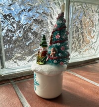 Image 3 of Gnome w gingerbread tree  nestled in white mug